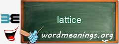 WordMeaning blackboard for lattice